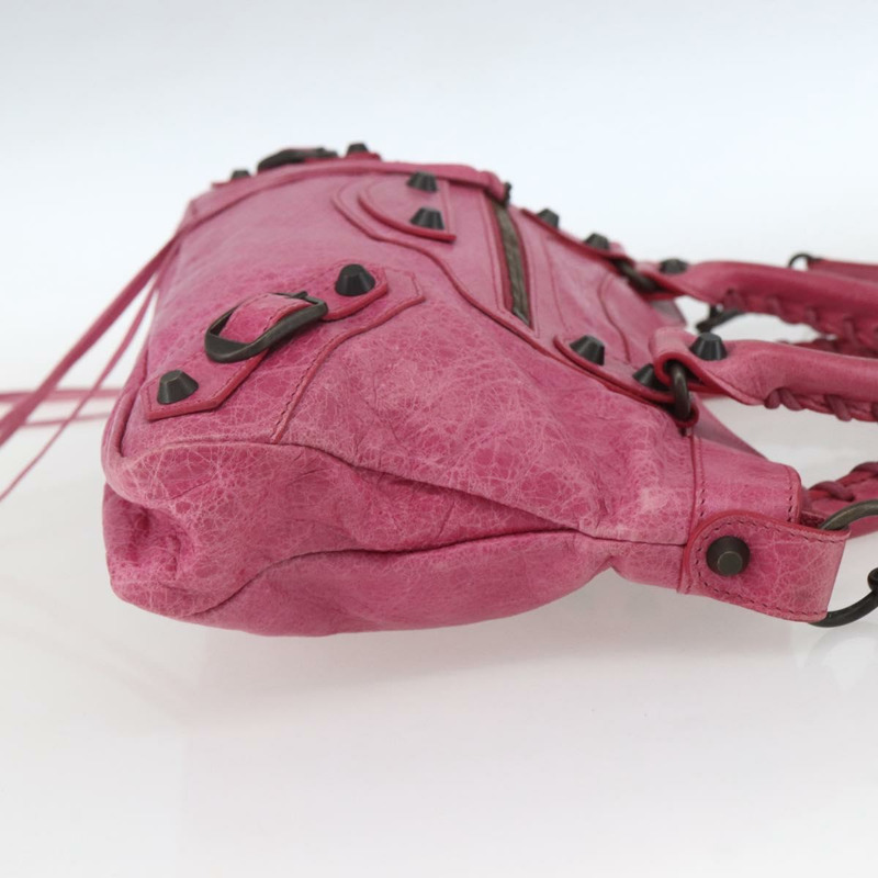 【日本直送】BALENCIAGA The Town 手提包 皮革 2way 粉紅色 103208 Auth am10166V-3