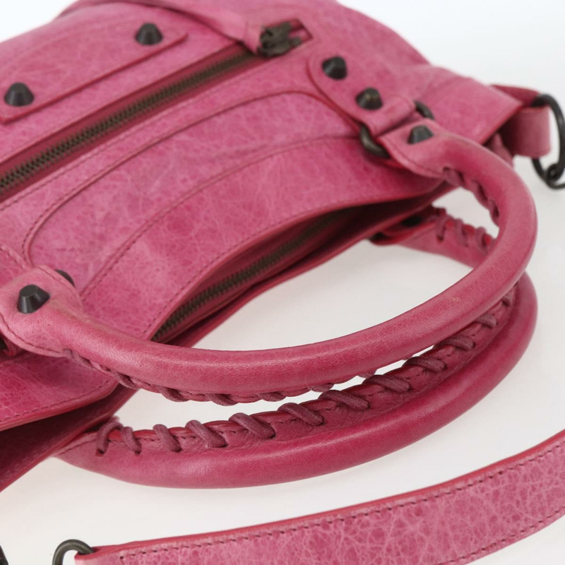 【日本直送】BALENCIAGA The Town 手提包 皮革 2way 粉紅色 103208 Auth am10166V-6