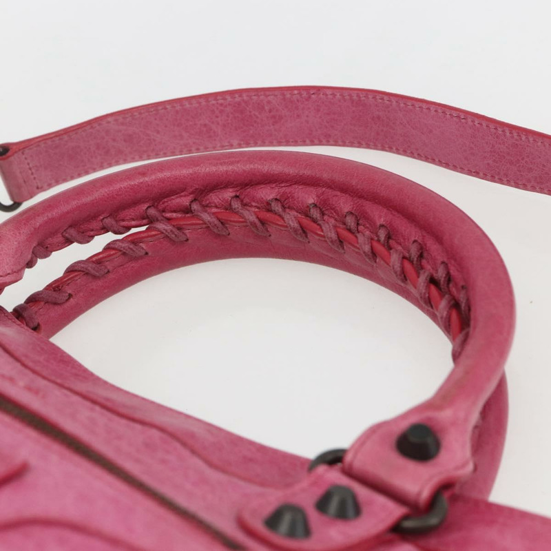 【日本直送】BALENCIAGA The Town 手提包 皮革 2way 粉紅色 103208 Auth am10166V-7