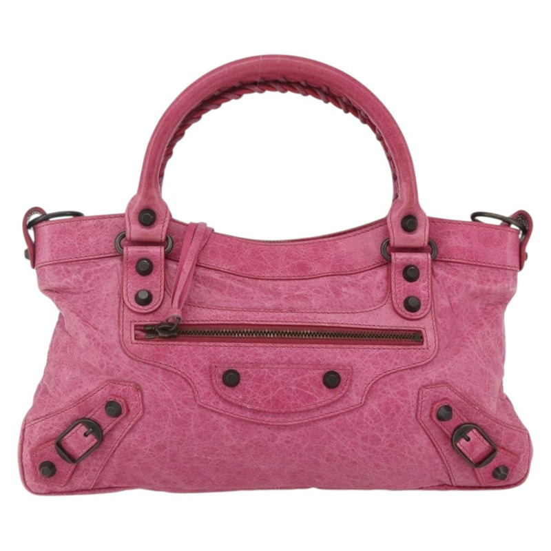 【日本直送】BALENCIAGA The Town 手提包 皮革 2way 粉紅色 103208 Auth am10166V-12