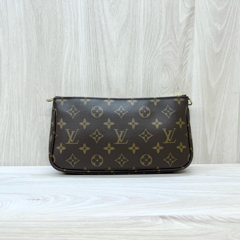 LV原花綠背帶五合一麻將包M44813-1