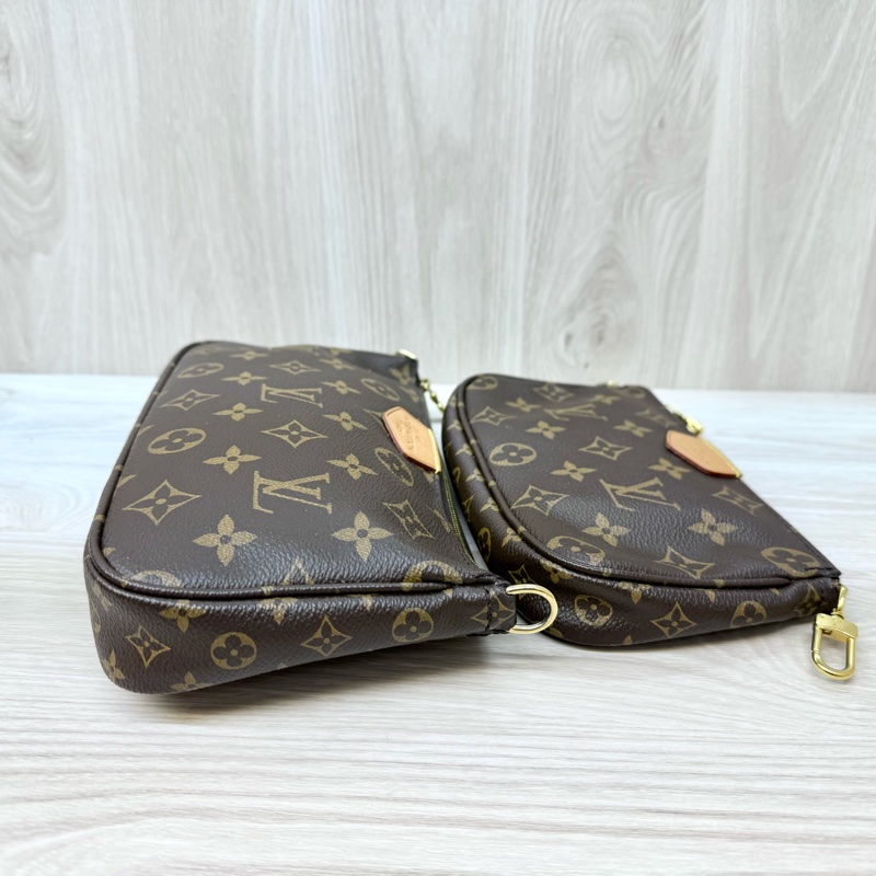 LV原花綠背帶五合一麻將包M44813-3