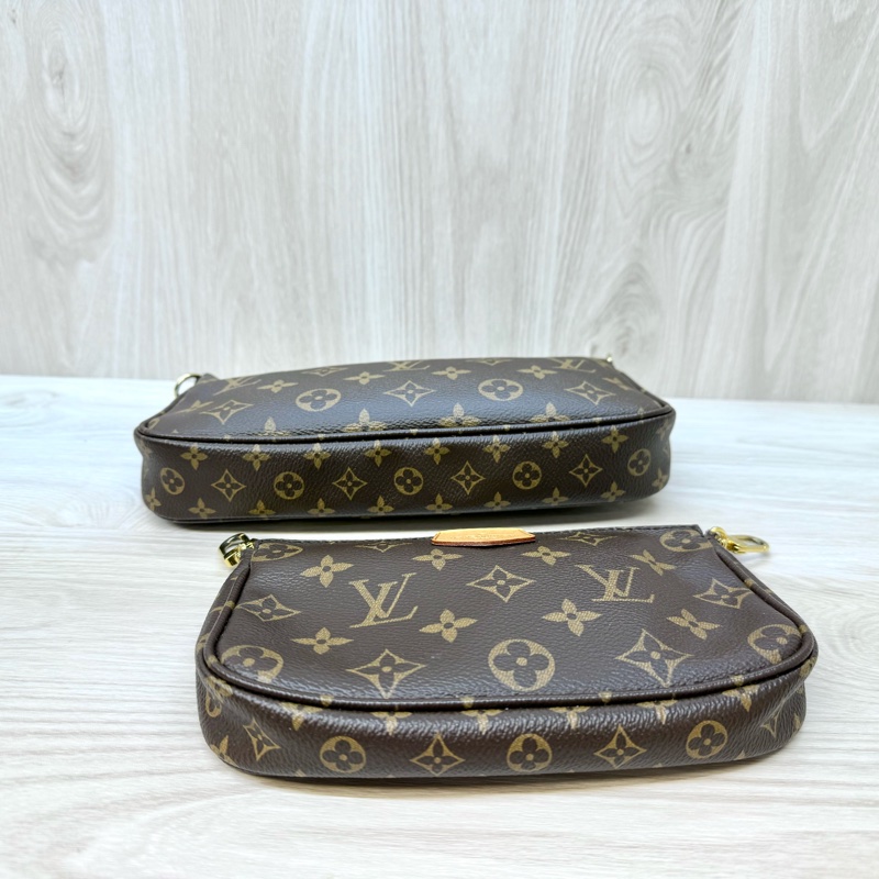 LV原花綠背帶五合一麻將包M44813-5