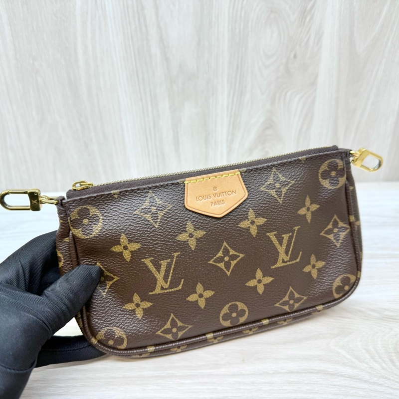 LV原花綠背帶五合一麻將包M44813-8