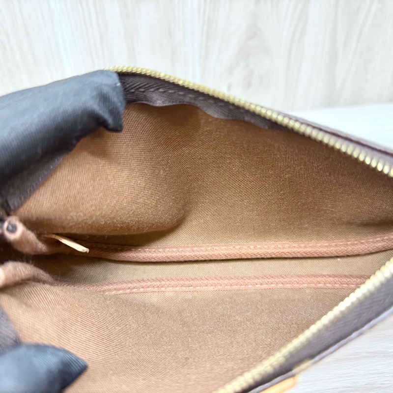 LV原花綠背帶五合一麻將包M44813-12