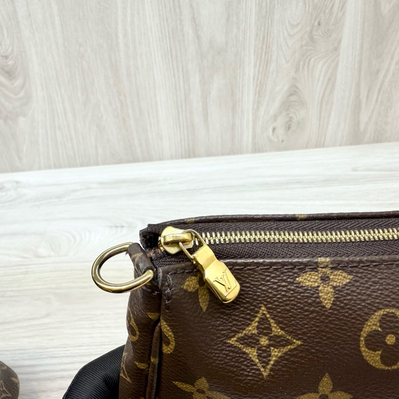 LV原花綠背帶五合一麻將包M44813-21