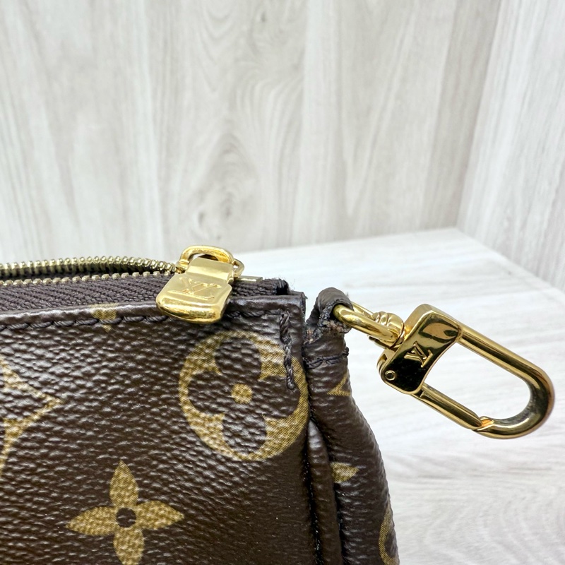 LV原花綠背帶五合一麻將包M44813-23