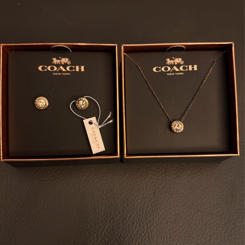 Coach 頸鍊連耳環-2