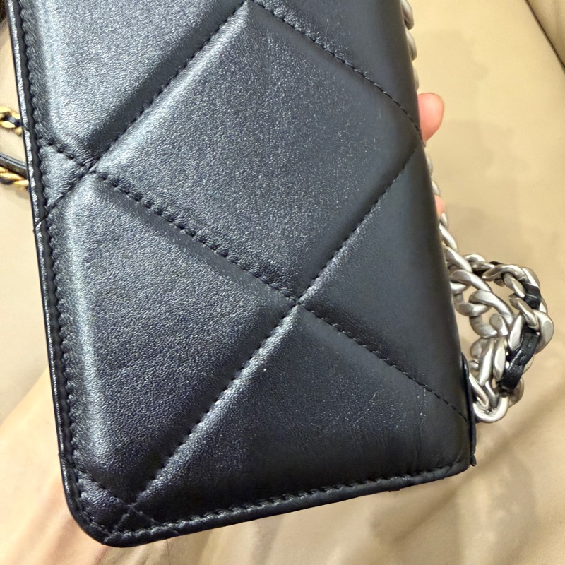 全配🈶購證 芯片款❤️ 香奈兒 #19bag #woc #黑銀 #mini-19