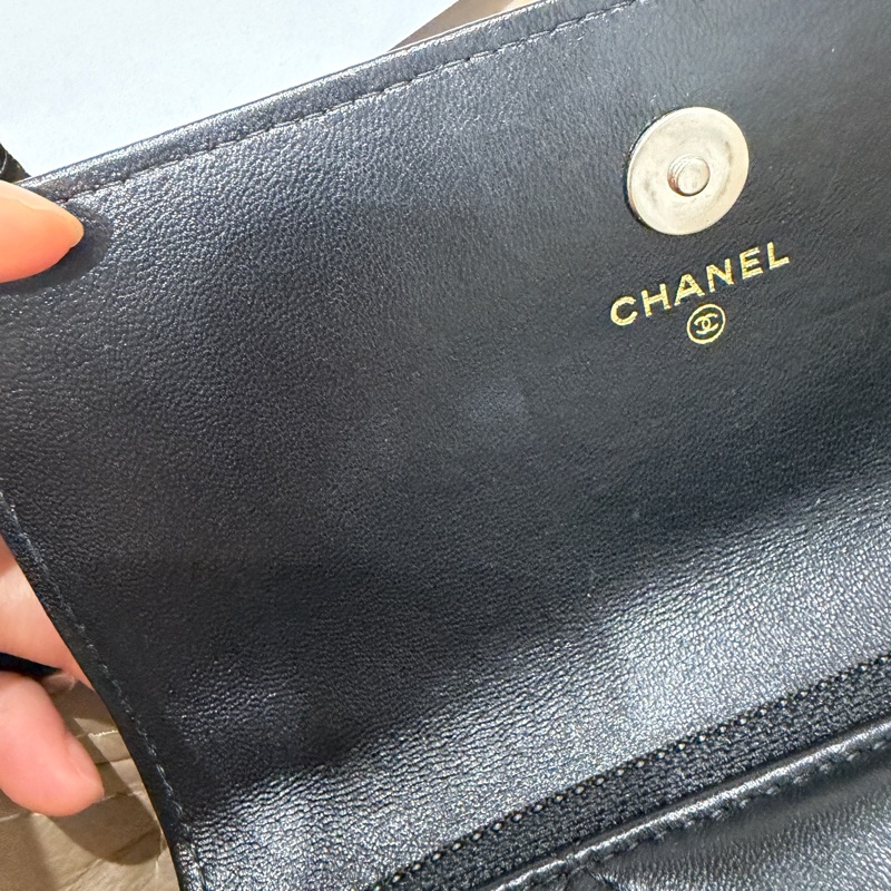 全配🈶購證 芯片款❤️ 香奈兒 #19bag #woc #黑銀 #mini-34