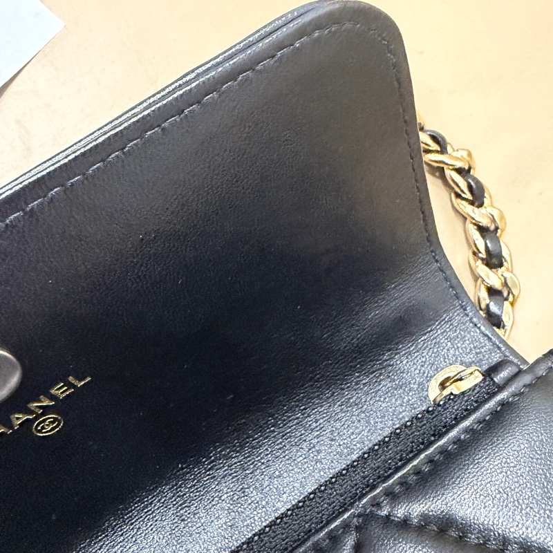 全配🈶購證 芯片款❤️ 香奈兒 #19bag #woc #黑銀 #mini-35