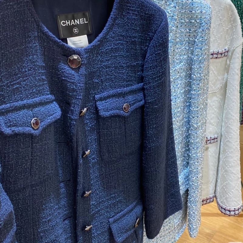 Chanel tweed經典外套🪁寶石釦毛呢外套🧊-4
