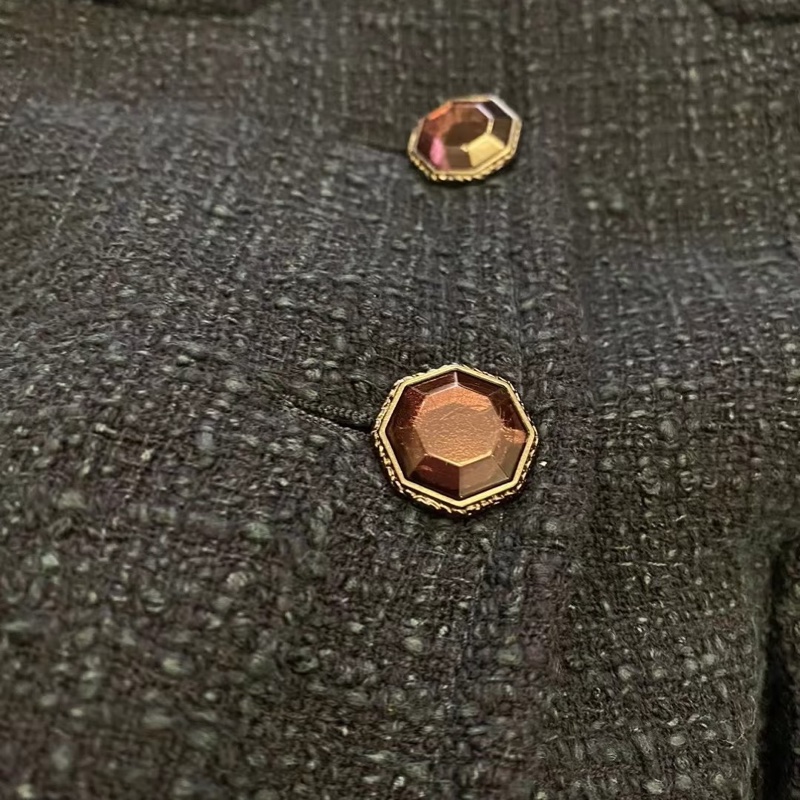 Chanel tweed經典外套🪁寶石釦毛呢外套🧊-6
