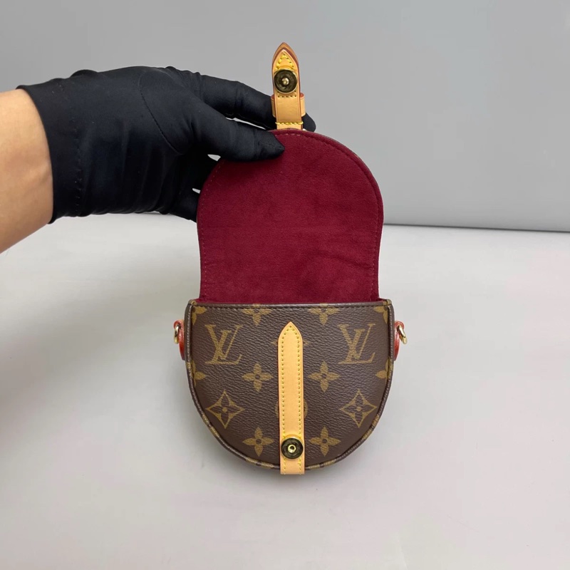 LV路易威登 老花迷你馬鞍包盾牌包 芯片款-5