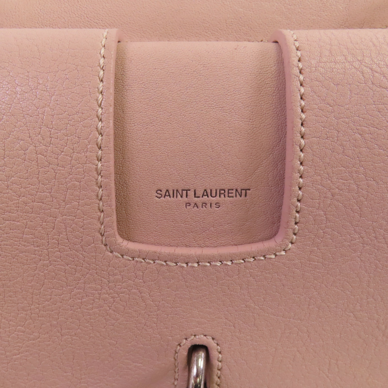SAINT LAURENT 牛皮皮革2Way Shoulder Bag銀扣手挽肩背兩用袋-9