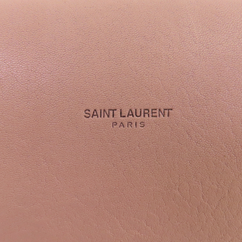SAINT LAURENT 牛皮皮革2Way Shoulder Bag銀扣手挽肩背兩用袋-12