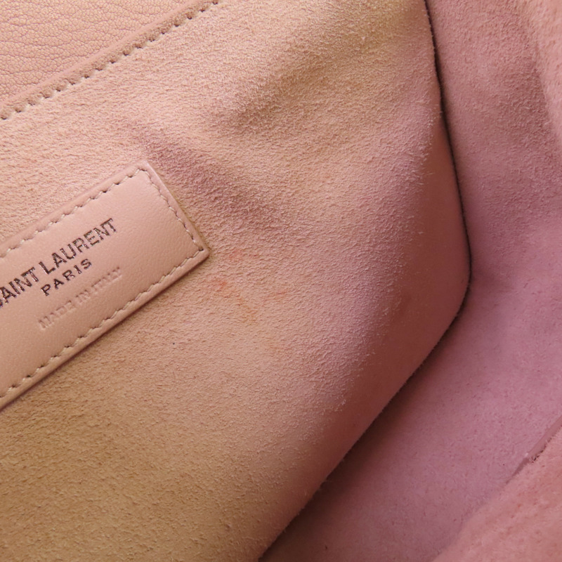 SAINT LAURENT 牛皮皮革2Way Shoulder Bag銀扣手挽肩背兩用袋-17