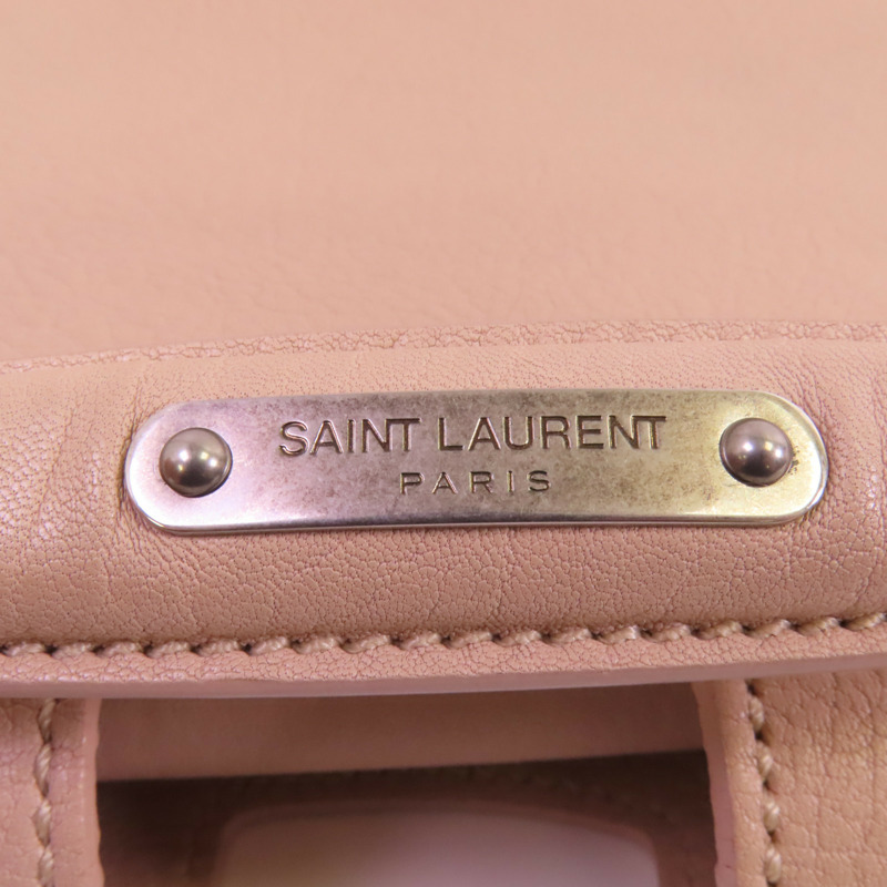 SAINT LAURENT 牛皮皮革2Way Shoulder Bag銀扣手挽肩背兩用袋-19