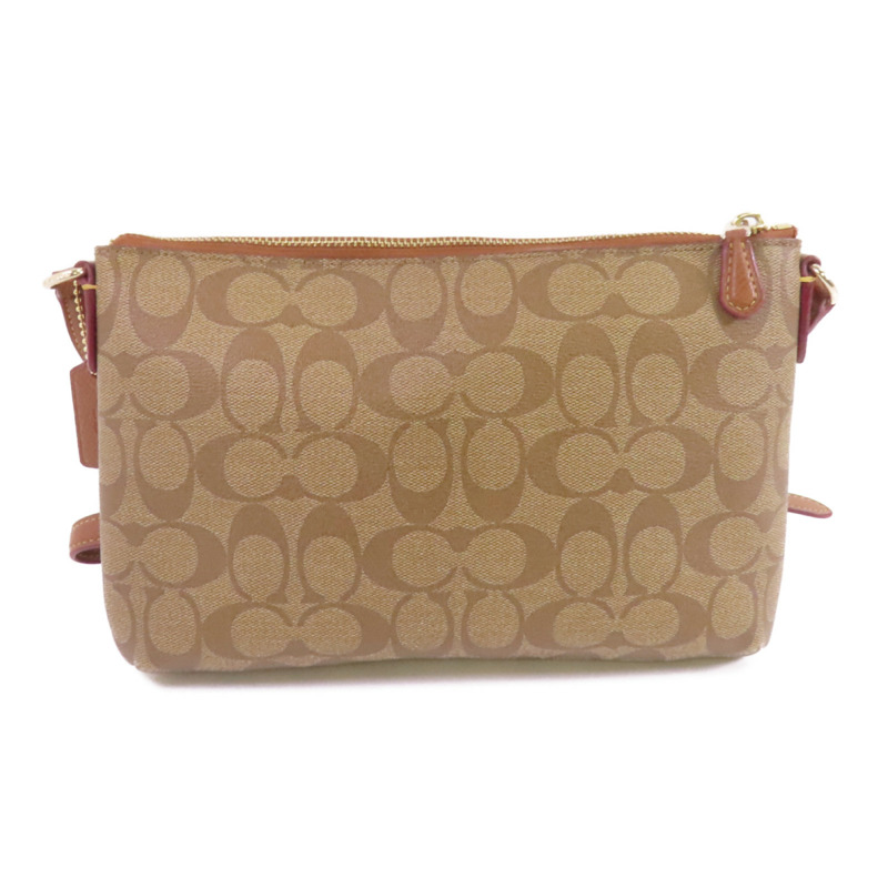 COACH 塗層帆布Shoulder Bag金扣肩背袋-1