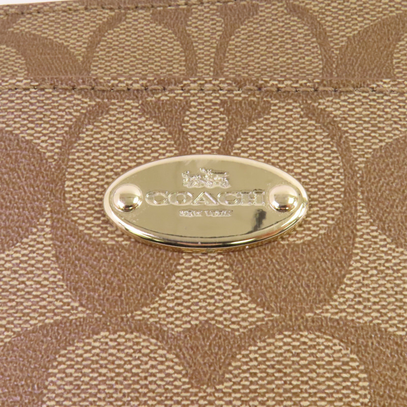 COACH 塗層帆布Shoulder Bag金扣肩背袋-9