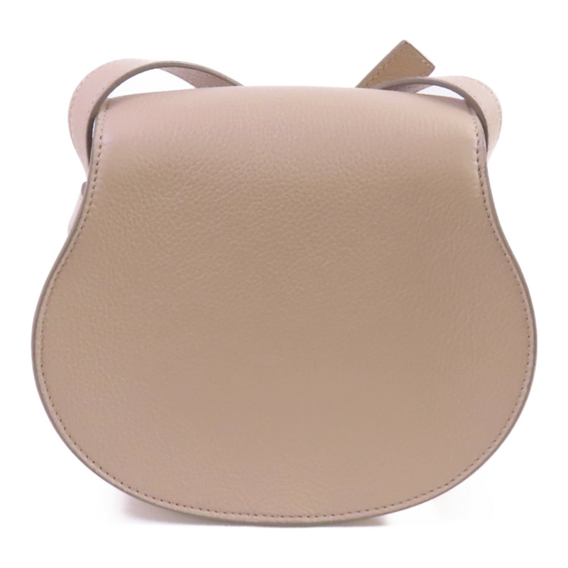 Chloe 牛皮皮革Small Marcie Saddle金扣肩背袋-1