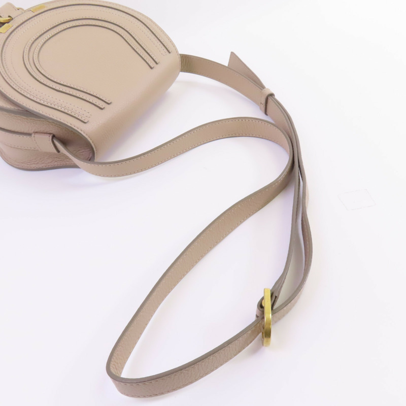 Chloe 牛皮皮革Small Marcie Saddle金扣肩背袋-4