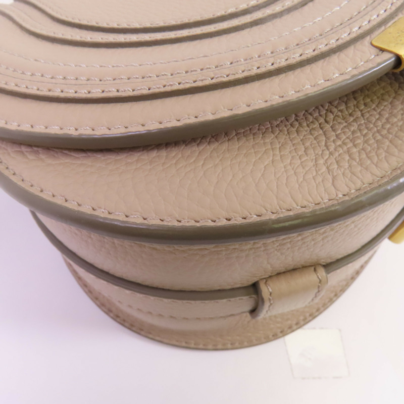 Chloe 牛皮皮革Small Marcie Saddle金扣肩背袋-5