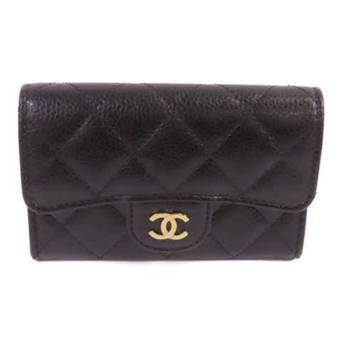 CHANEL 牛皮皮革Card Holder金扣卡套