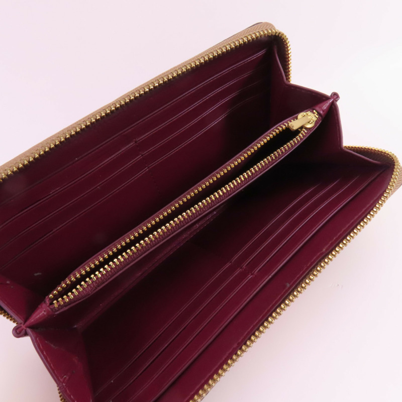COACH 塗層帆布/牛皮皮革Zip Long Wallet金扣拉鏈長錢包-11
