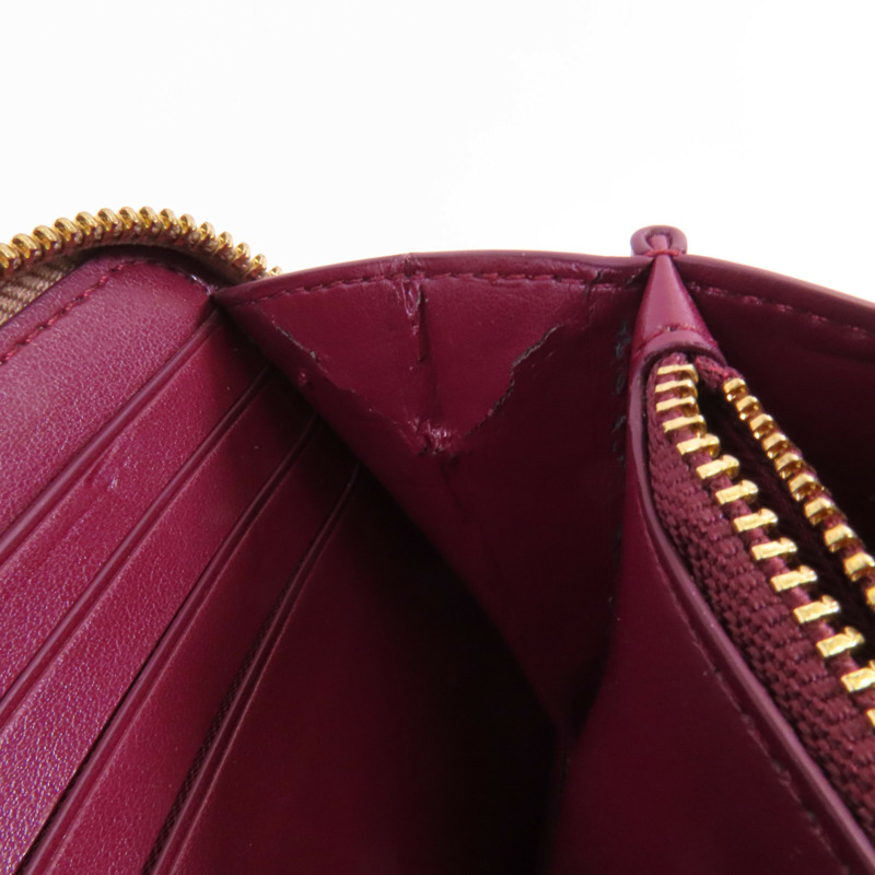 COACH 塗層帆布/牛皮皮革Zip Long Wallet金扣拉鏈長錢包-12