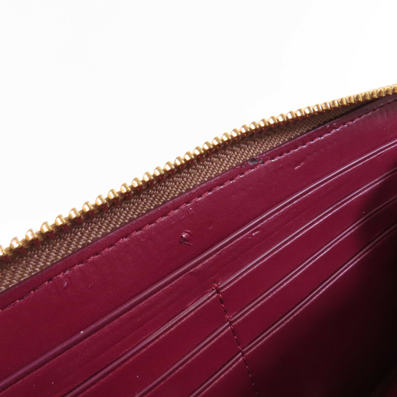 COACH 塗層帆布/牛皮皮革Zip Long Wallet金扣拉鏈長錢包-14