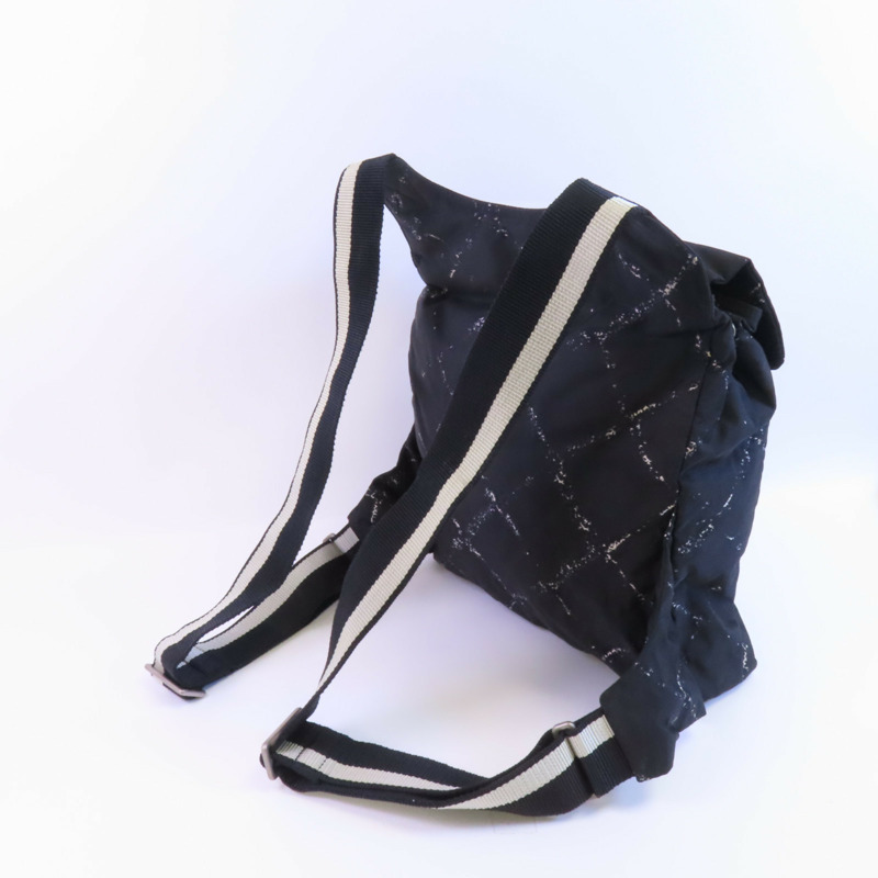 CHANEL 尼龍Travel Line Backpack銀扣背包-3