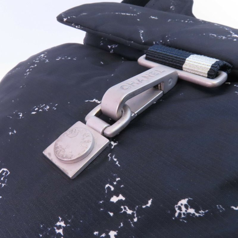 CHANEL 尼龍Travel Line Backpack銀扣背包-9