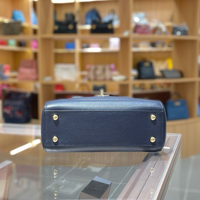 Chanel香奈儿 mini executive 藏蓝色牛皮tote-4