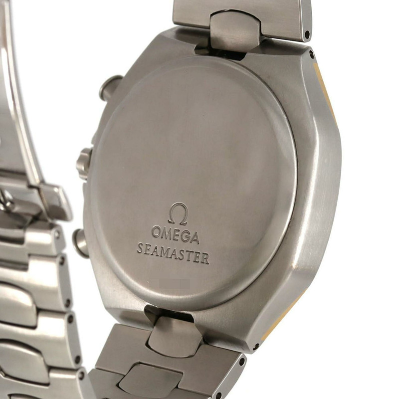 歐米茄海馬系列北極星計時碼錶 GP 雙色 386.1031 SSxGP 石英腕錶-5