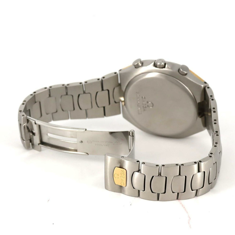 歐米茄海馬系列北極星計時碼錶 GP 雙色 386.1031 SSxGP 石英腕錶-6