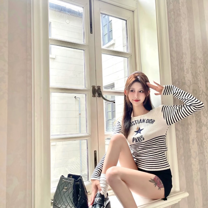 ❤️ DIOR 百搭爆款 星星系列 條紋毛衫-1