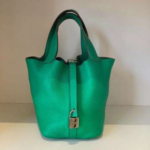 Hermes picotin菜籃子18綠色手提包