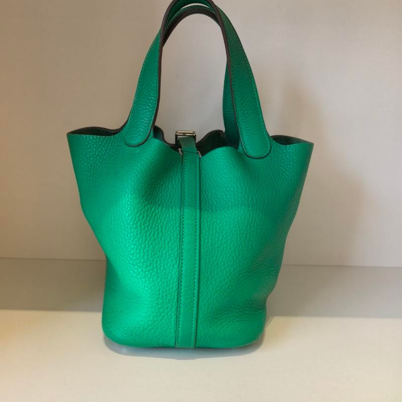 Hermes picotin菜籃子18綠色手提包-1