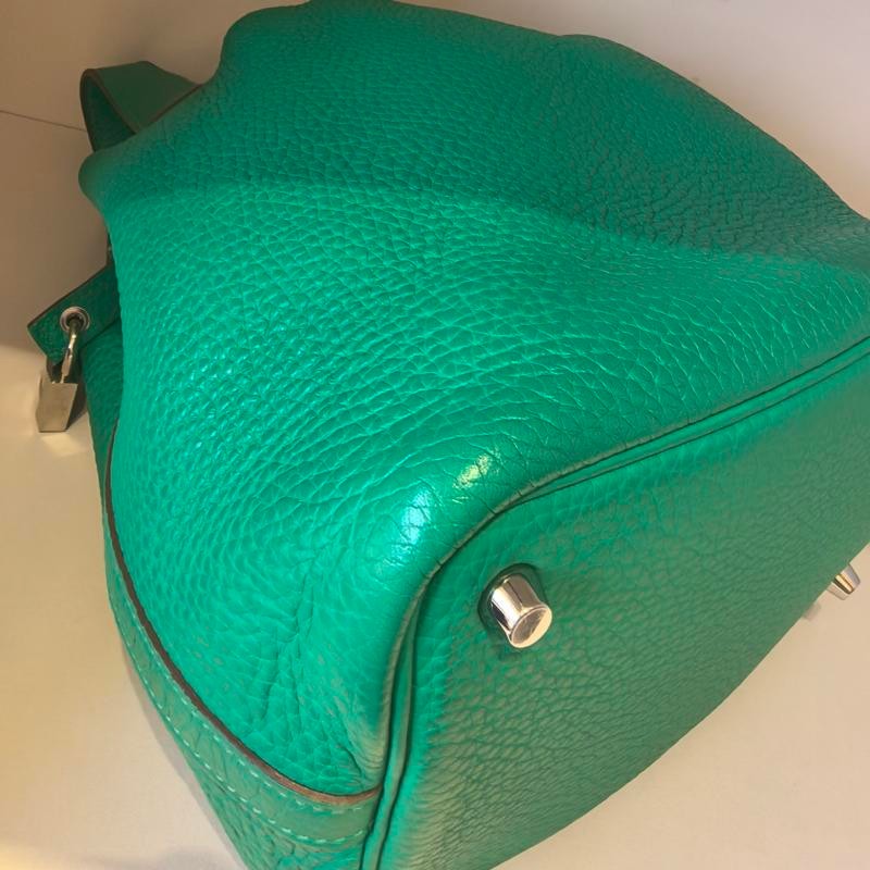 Hermes picotin菜籃子18綠色手提包-4