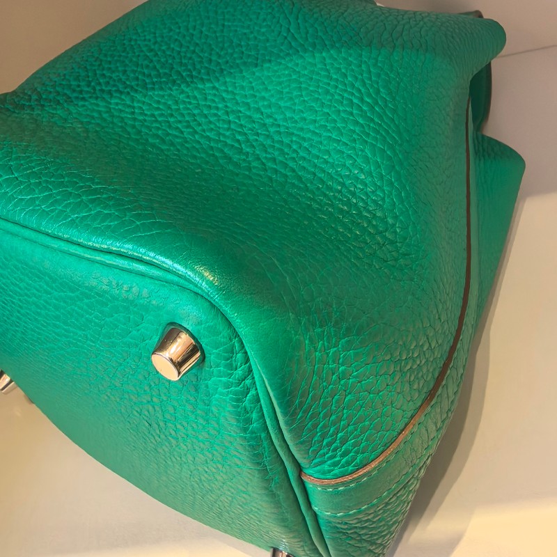 Hermes picotin菜籃子18綠色手提包-5