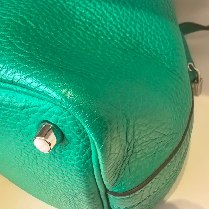 Hermes picotin菜籃子18綠色手提包-7