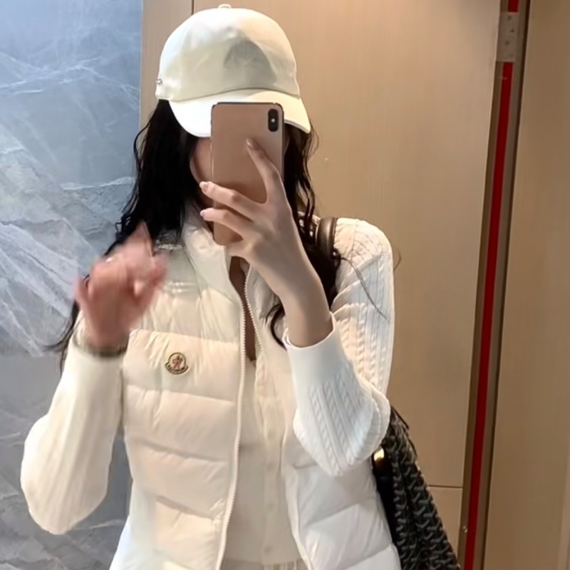❤️ MONCLER 白色 羽絨背心 秋冬搭配神器-2