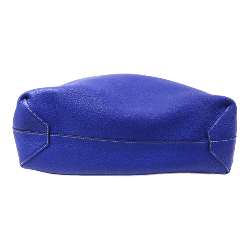 HERMES Clemence皮革Double Sens手挽袋Bleu Electrique/Etain-3