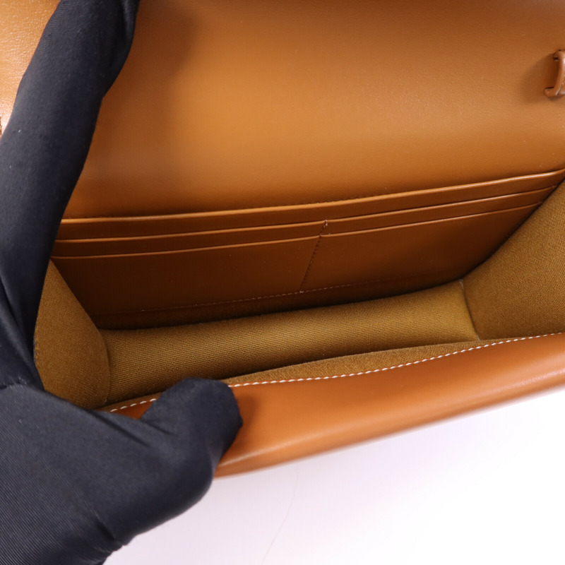 CELINE 塗層帆布Duo Wallet On Strap金扣肩背袋-4