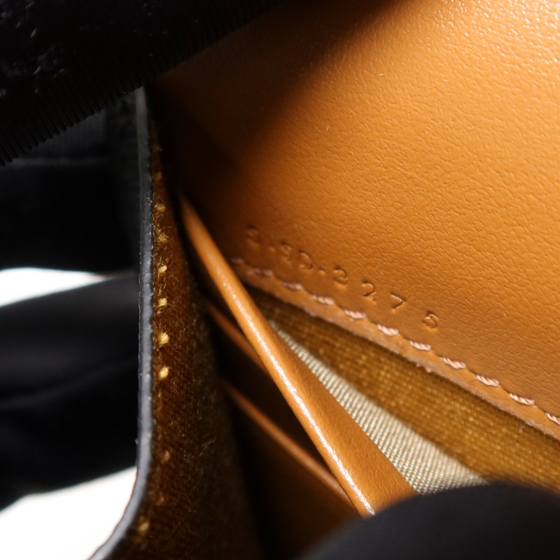CELINE 塗層帆布Duo Wallet On Strap金扣肩背袋-7