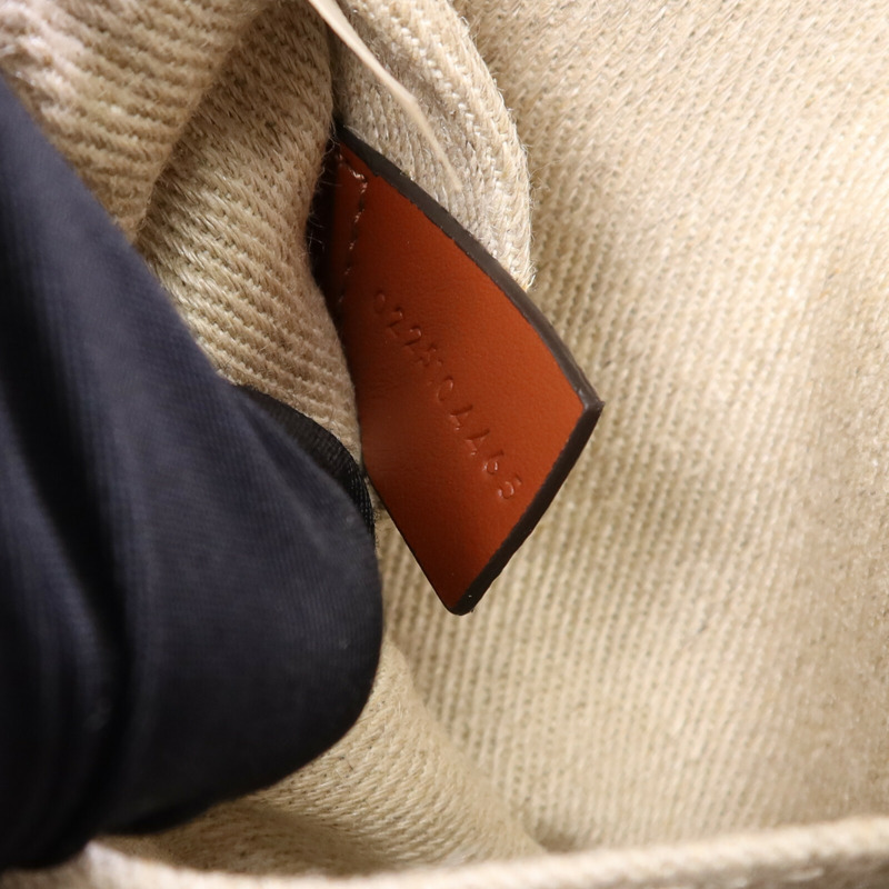 Chloe 帆布/牛皮皮革Woody Small銀扣手挽肩背兩用袋-6