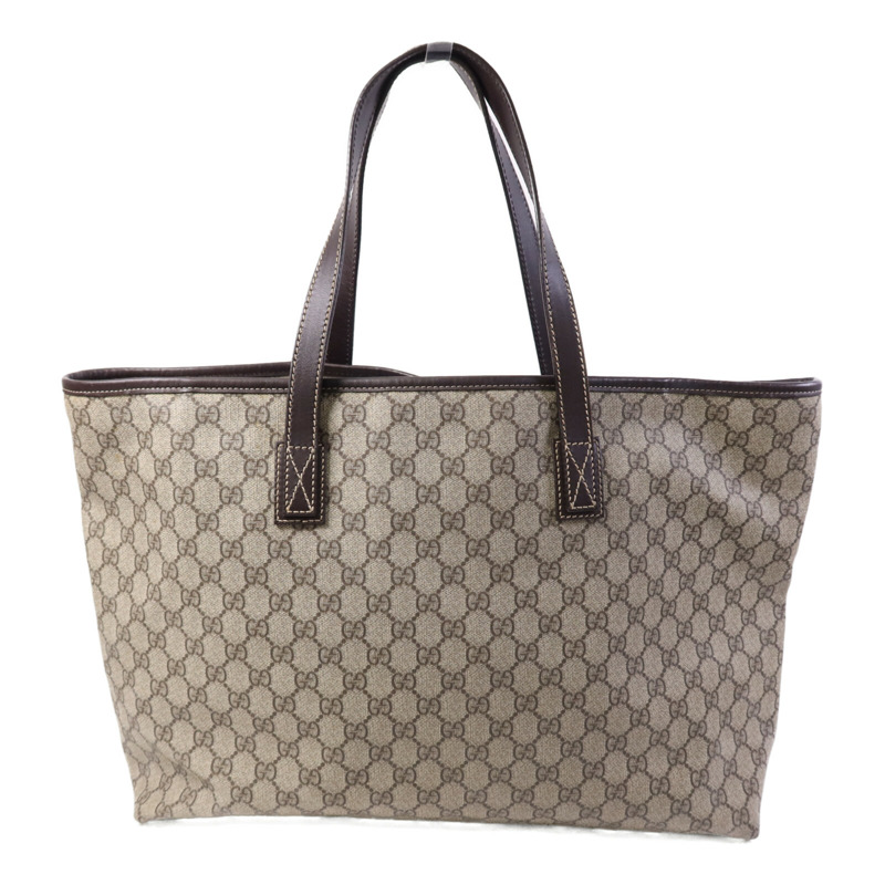 GUCCI 塗層帆布Tote Bag銀扣手挽袋-1
