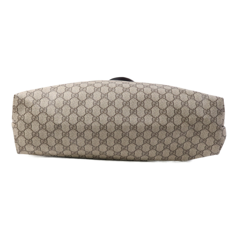 GUCCI 塗層帆布Tote Bag銀扣手挽袋-3