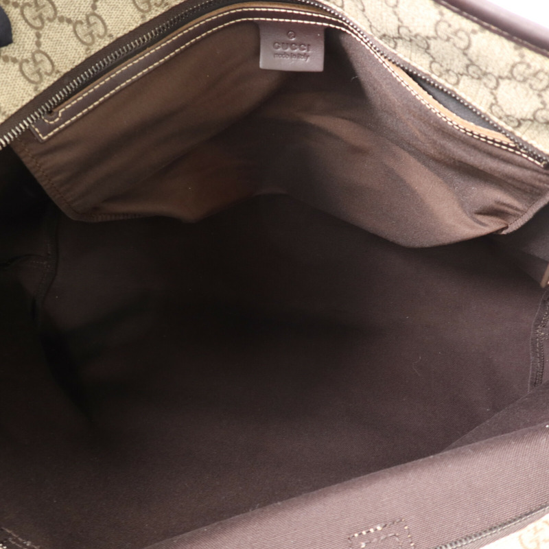 GUCCI 塗層帆布Tote Bag銀扣手挽袋-4